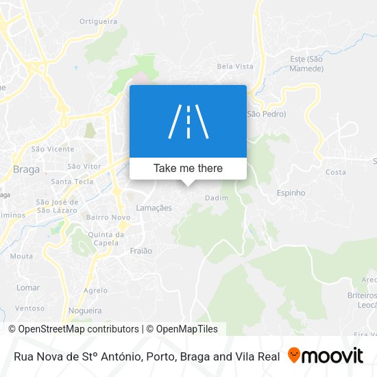Rua Nova de Stº António map