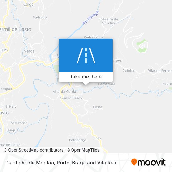 Cantinho de Montão map