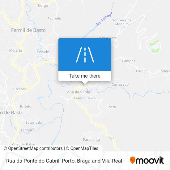 Rua da Ponte do Cabril mapa