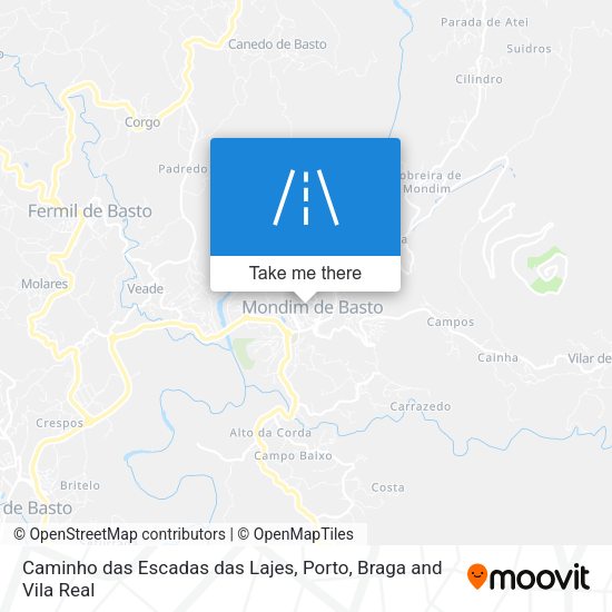 Caminho das Escadas das Lajes map