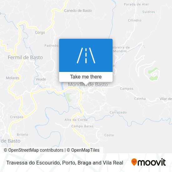 Travessa do Escourido mapa