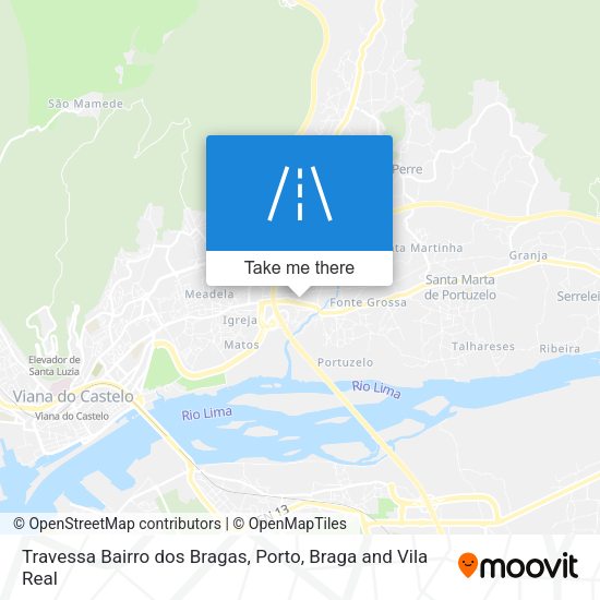Travessa Bairro dos Bragas mapa