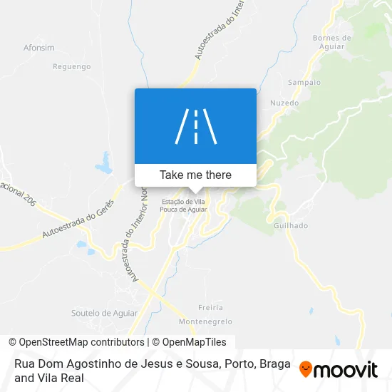 Rua Dom Agostinho de Jesus e Sousa map