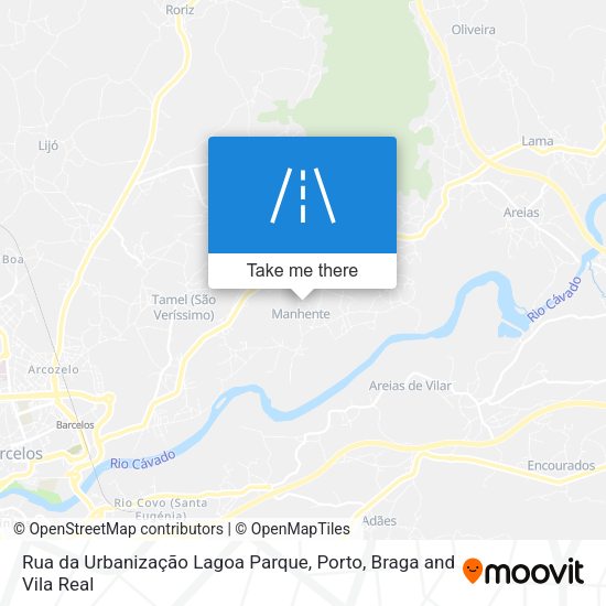 Rua da Urbanização Lagoa Parque map
