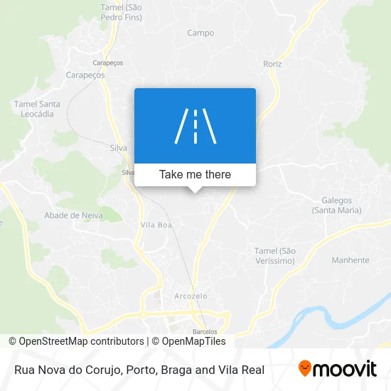 Rua Nova do Corujo map