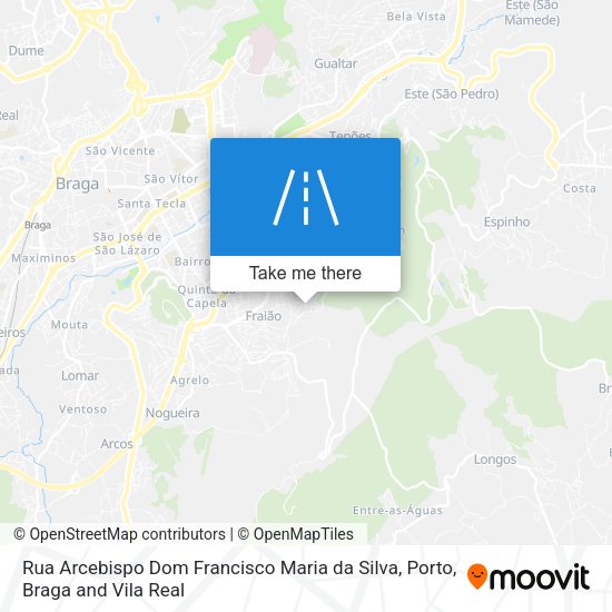 Rua Arcebispo Dom Francisco Maria da Silva mapa
