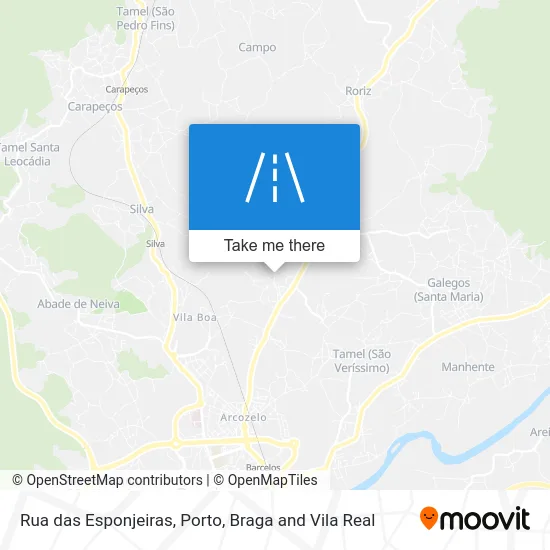 Rua das Esponjeiras map