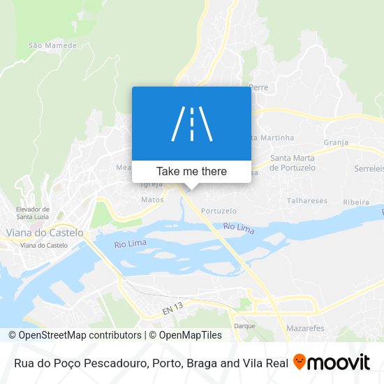 Rua do Poço Pescadouro mapa