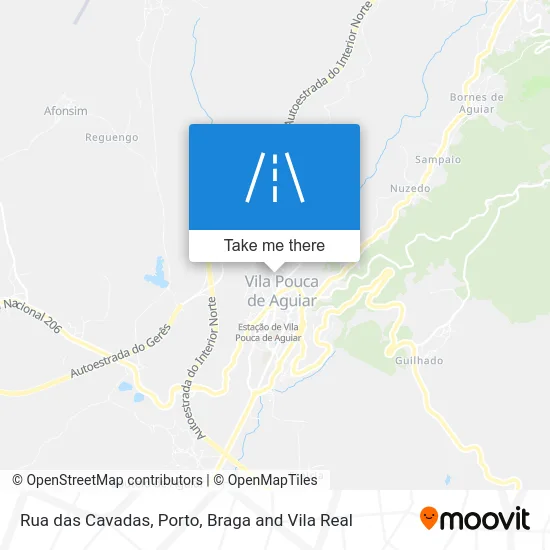 Rua das Cavadas map