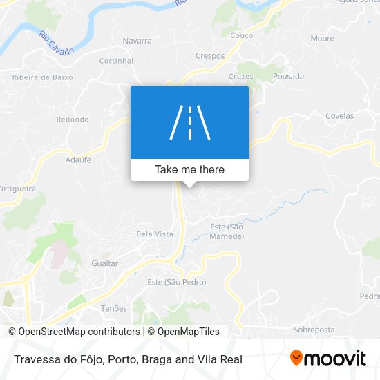 Travessa do Fôjo mapa