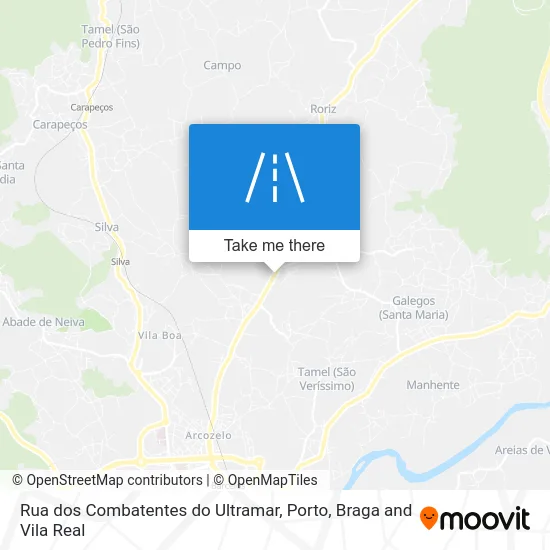 Rua dos Combatentes do Ultramar map