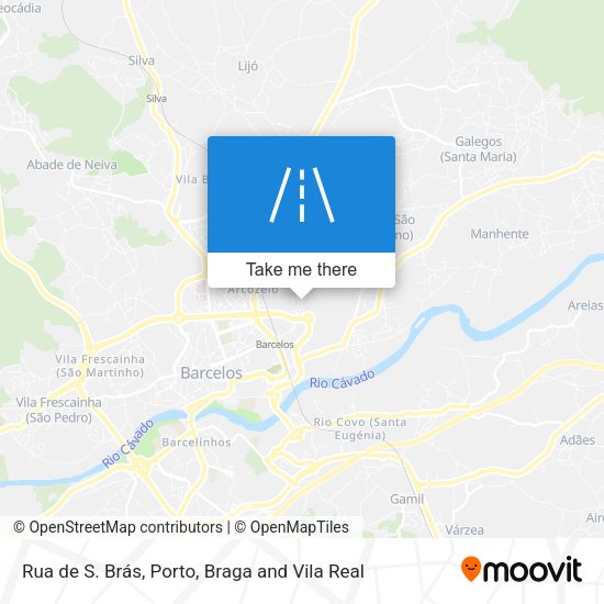 Rua de S. Brás mapa