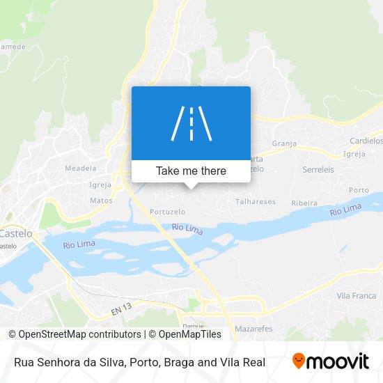 Rua Senhora da Silva map