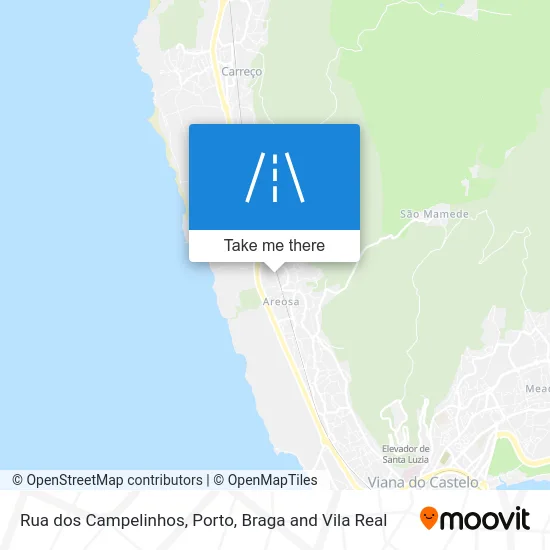 Rua dos Campelinhos map