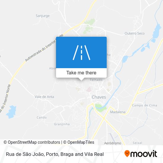 Rua de São João mapa