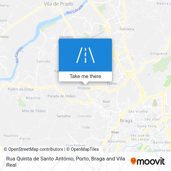 Rua Quinta de Santo António map