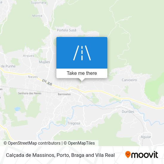 Calçada de Massinos mapa