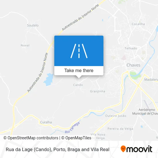 Rua da Lage (Cando) map