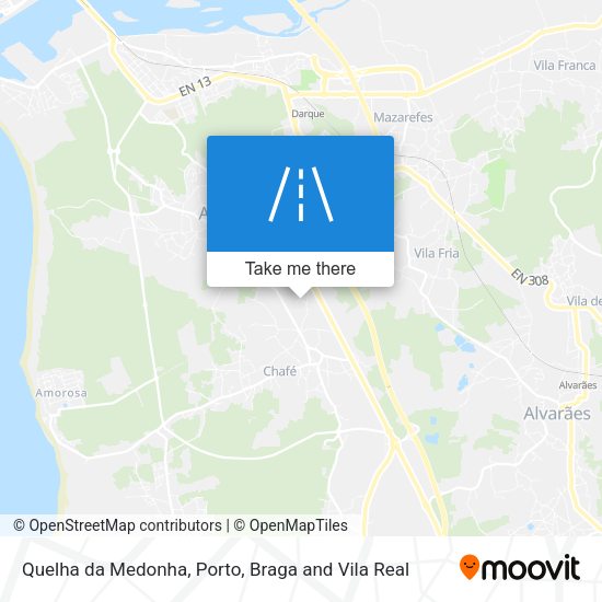 Quelha da Medonha mapa