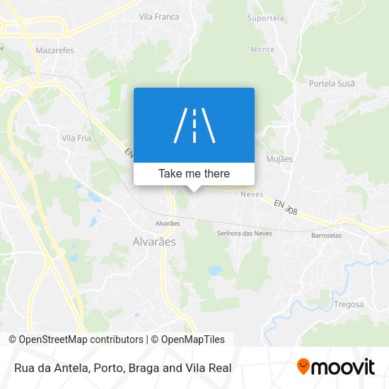 Rua da Antela mapa