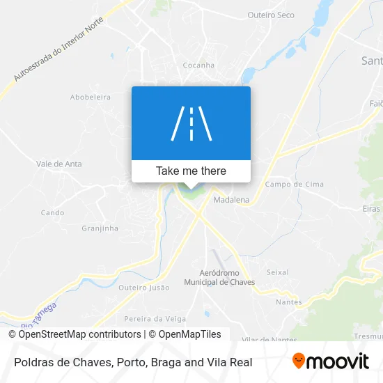 Poldras de Chaves map