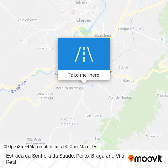 Estrada da Senhora da Saúde mapa
