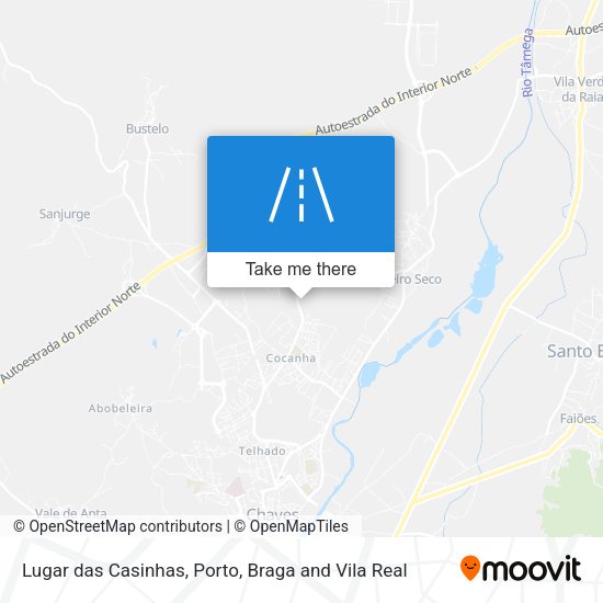 Lugar das Casinhas mapa