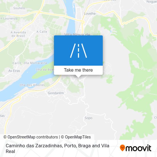 Caminho das Zarzadinhas mapa