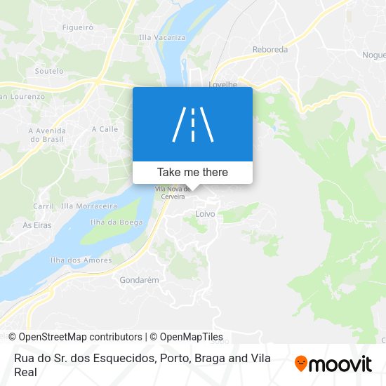 Rua do Sr. dos Esquecidos mapa
