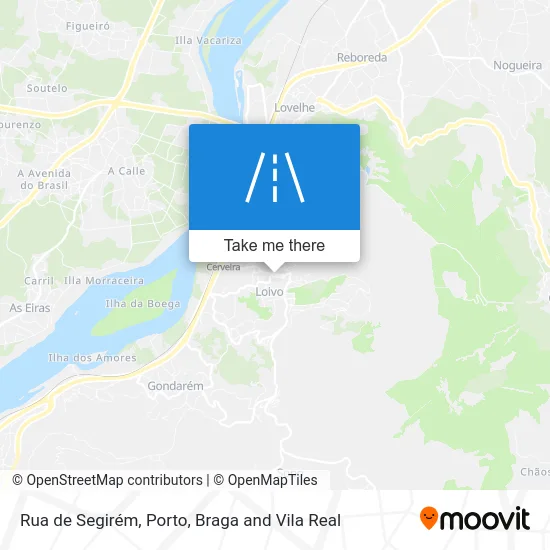 Rua de Segirém map