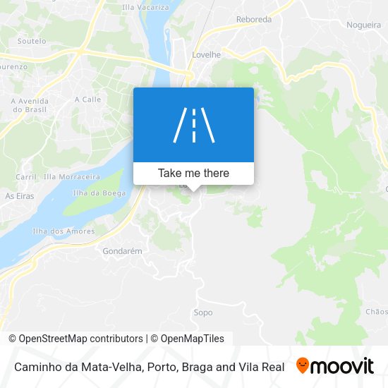 Caminho da Mata-Velha mapa