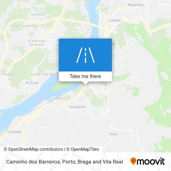 Caminho dos Barreiros mapa