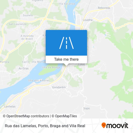 Rua das Lamelas mapa