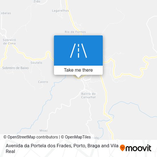 Avenida da Portela dos Frades map