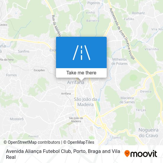 Avenida Aliança Futebol Club mapa