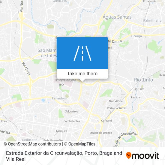 Estrada Exterior da Circunvalação map