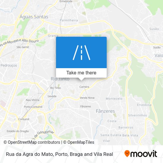 Rua da Agra do Mato mapa