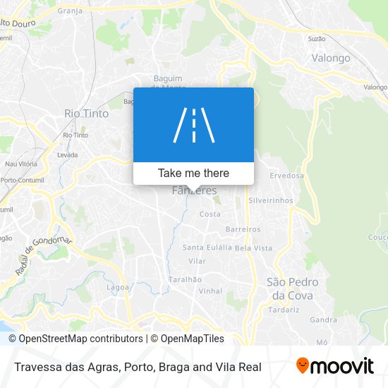Travessa das Agras mapa
