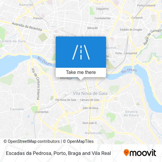 Escadas da Pedrosa mapa