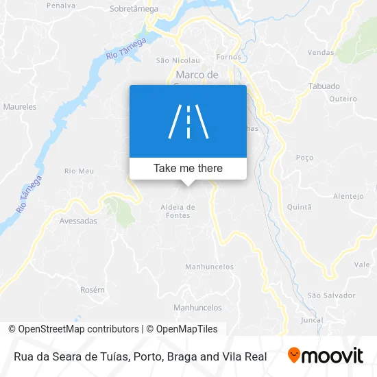 Rua da Seara de Tuías map