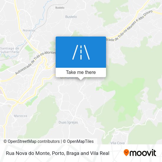 Rua Nova do Monte map