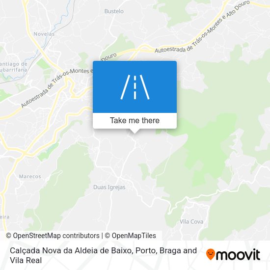 Calçada Nova da Aldeia de Baixo map