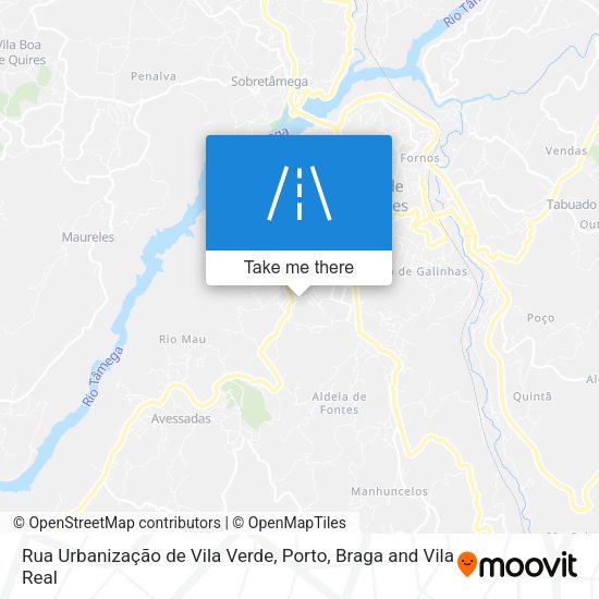Rua Urbanização de Vila Verde map