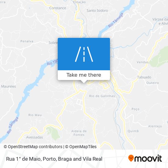 Rua 1° de Maio mapa