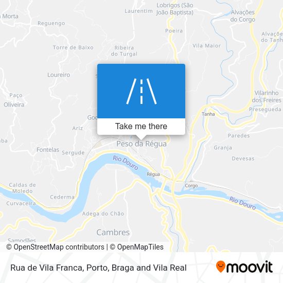 Rua de Vila Franca mapa