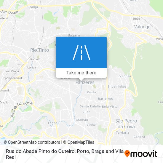 Rua do Abade Pinto do Outeiro mapa