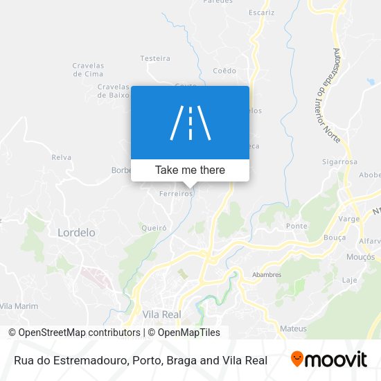 Rua do Estremadouro mapa