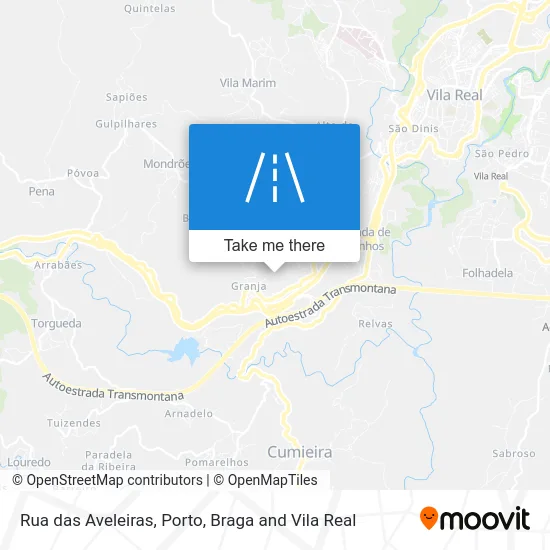 Rua das Aveleiras map