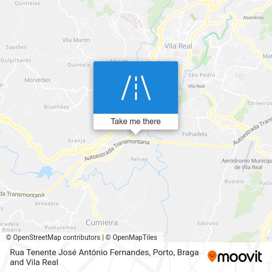 Rua Tenente José António Fernandes mapa