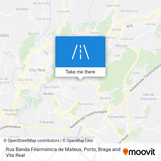 Rua Banda Filarmónica de Mateus map